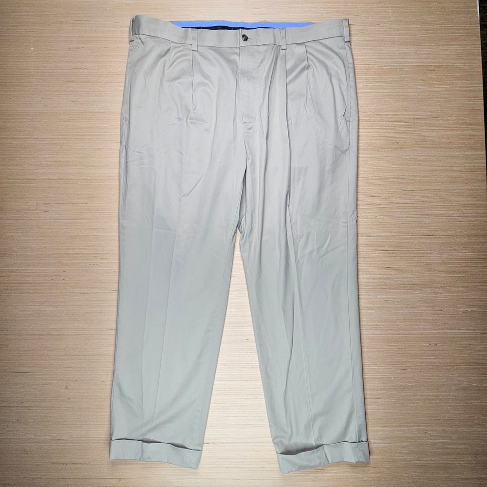 Brooks Brothers Mens Light Weight Chino Stretch Elliot Fit Pants 42x30 Beige